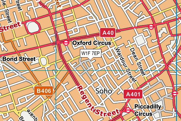 W1F 7EP map - OS VectorMap District (Ordnance Survey)