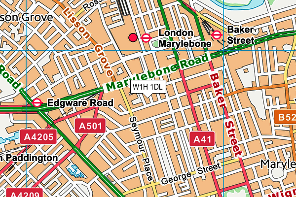 St Mary's Bryanston Square CofE School map (W1H 1DL) - OS VectorMap District (Ordnance Survey)