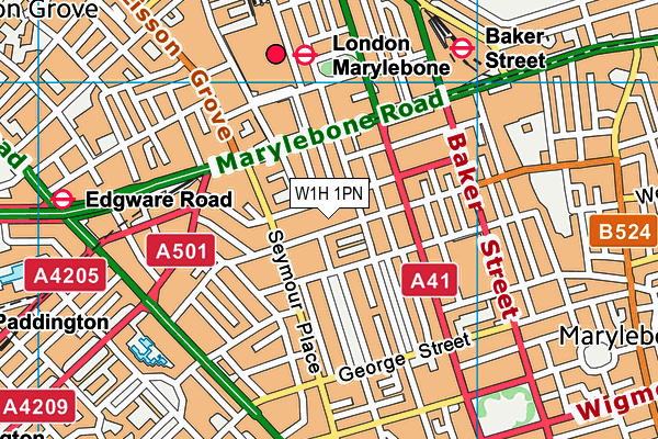 ICS London map (W1H 1PN) - OS VectorMap District (Ordnance Survey)