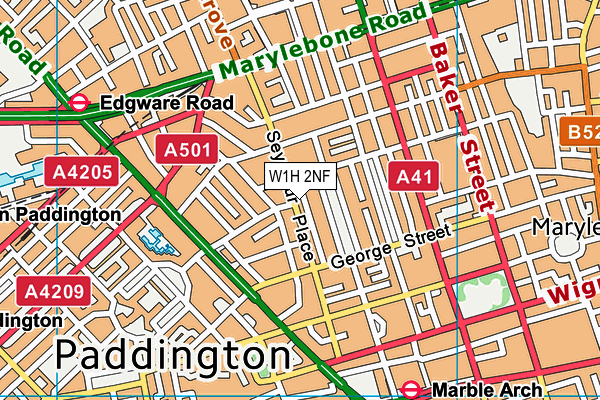 W1H 2NF map - OS VectorMap District (Ordnance Survey)