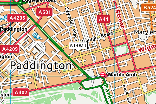 Halcyon London International School map (W1H 5AU) - OS VectorMap District (Ordnance Survey)