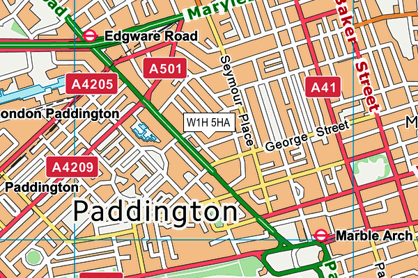 Hampden Gurney CofE Primary School map (W1H 5HA) - OS VectorMap District (Ordnance Survey)