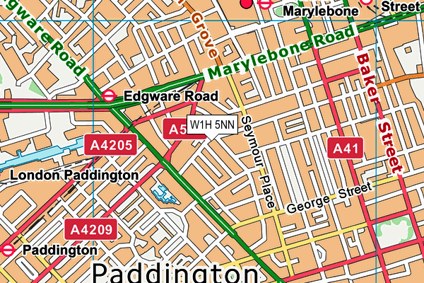 W1H 5NN map - OS VectorMap District (Ordnance Survey)