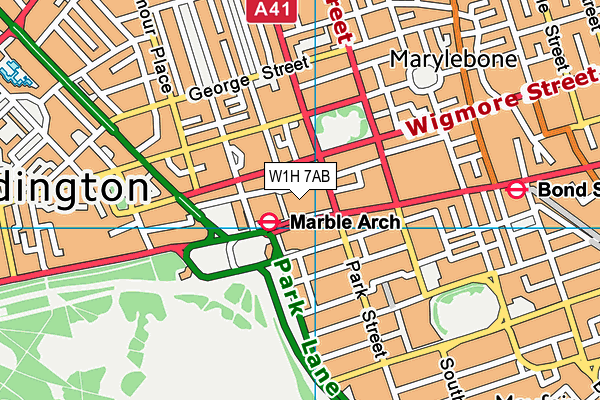 The Gym Way (Marble Arch) map (W1H 7AB) - OS VectorMap District (Ordnance Survey)