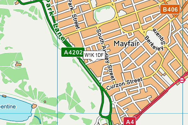 W1K 1DF map - OS VectorMap District (Ordnance Survey)