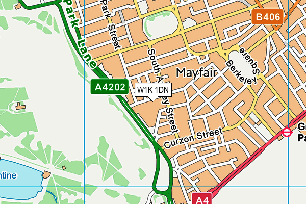 W1K 1DN map - OS VectorMap District (Ordnance Survey)