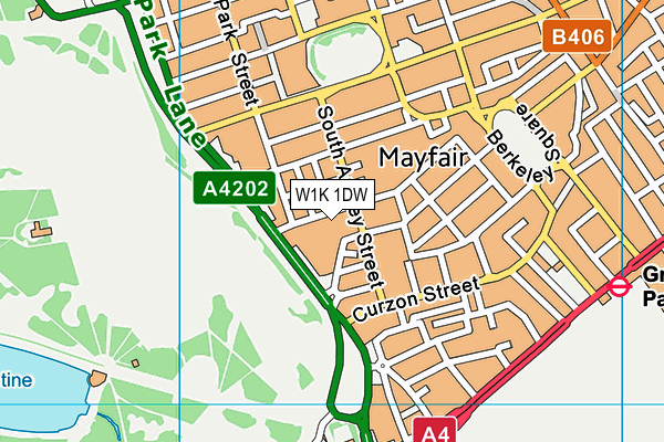 W1K 1DW map - OS VectorMap District (Ordnance Survey)