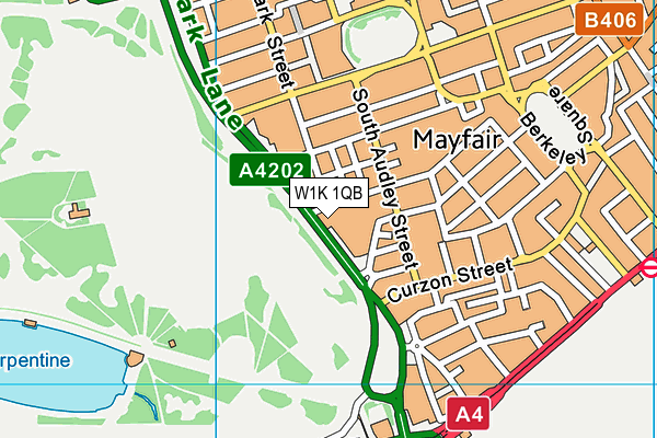 W1K 1QB map - OS VectorMap District (Ordnance Survey)