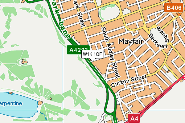 W1K 1QF map - OS VectorMap District (Ordnance Survey)