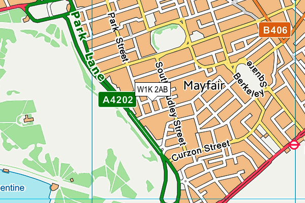 W1K 2AB map - OS VectorMap District (Ordnance Survey)