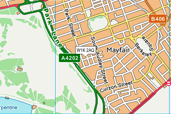 W1K 2AQ map - OS VectorMap District (Ordnance Survey)