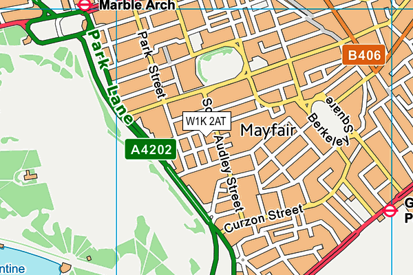 W1K 2AT map - OS VectorMap District (Ordnance Survey)