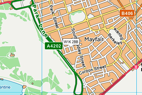 W1K 2BB map - OS VectorMap District (Ordnance Survey)