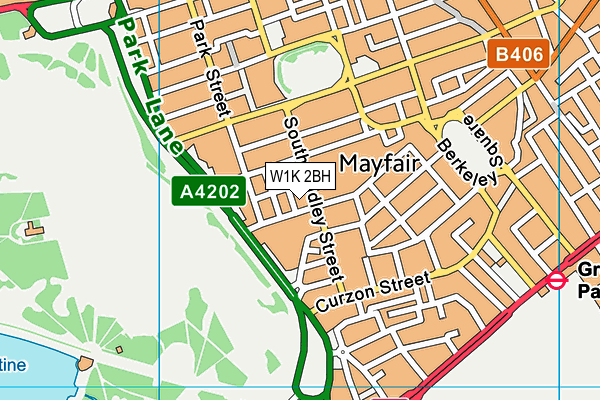 W1K 2BH map - OS VectorMap District (Ordnance Survey)