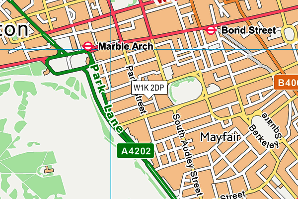 W1K 2DP map - OS VectorMap District (Ordnance Survey)