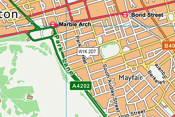 W1K 2DT map - OS VectorMap District (Ordnance Survey)