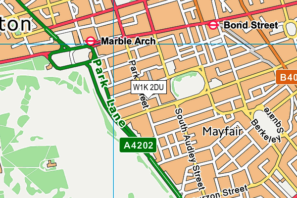 W1K 2DU map - OS VectorMap District (Ordnance Survey)