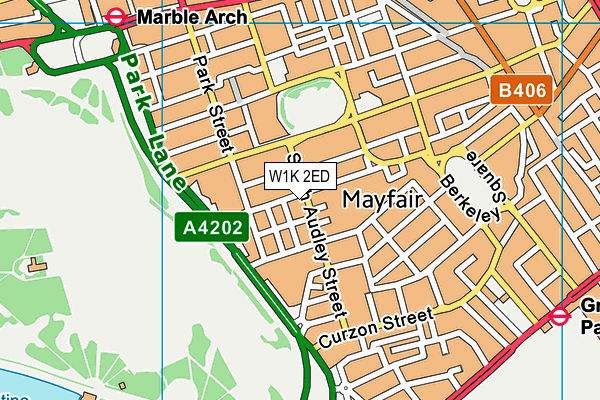 W1K 2ED map - OS VectorMap District (Ordnance Survey)