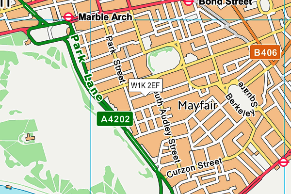 W1K 2EF map - OS VectorMap District (Ordnance Survey)