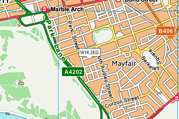 W1K 2EG map - OS VectorMap District (Ordnance Survey)