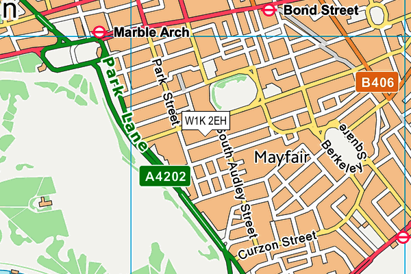 W1K 2EH map - OS VectorMap District (Ordnance Survey)