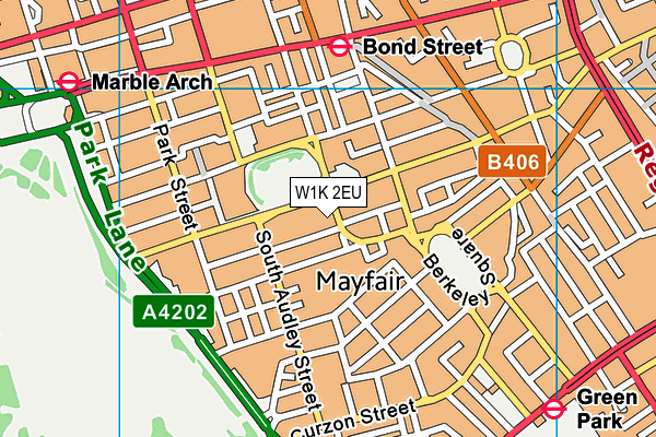 W1K 2EU map - OS VectorMap District (Ordnance Survey)
