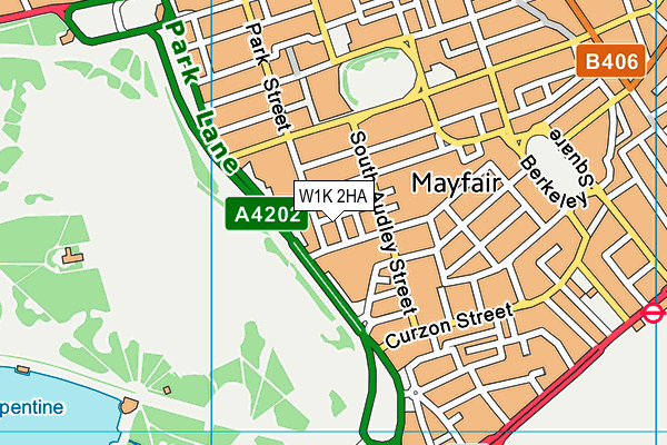 W1K 2HA map - OS VectorMap District (Ordnance Survey)