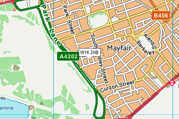 W1K 2HB map - OS VectorMap District (Ordnance Survey)