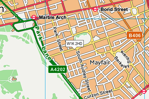 W1K 2HD map - OS VectorMap District (Ordnance Survey)
