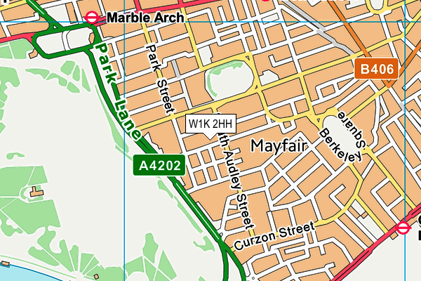 W1K 2HH map - OS VectorMap District (Ordnance Survey)