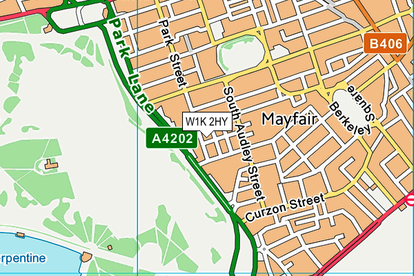 W1K 2HY map - OS VectorMap District (Ordnance Survey)