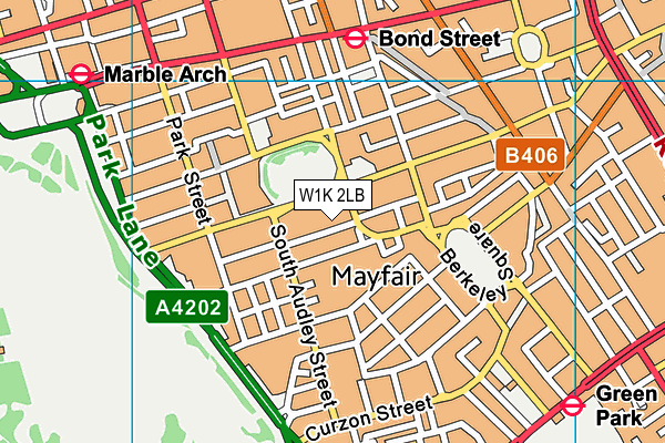 W1K 2LB map - OS VectorMap District (Ordnance Survey)