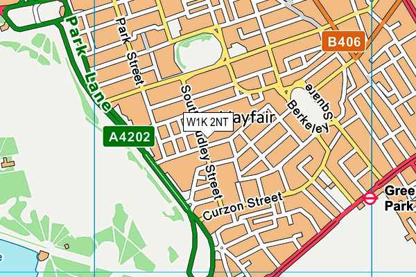 W1K 2NT map - OS VectorMap District (Ordnance Survey)