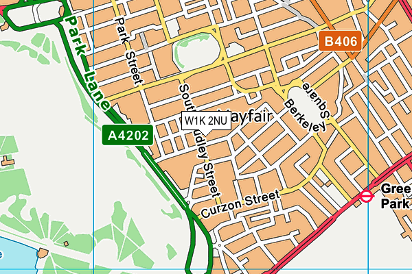 W1K 2NU map - OS VectorMap District (Ordnance Survey)