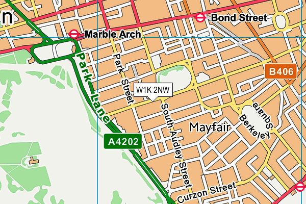 W1K 2NW map - OS VectorMap District (Ordnance Survey)