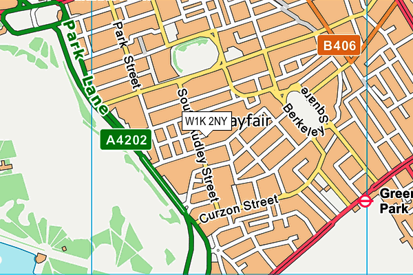 W1K 2NY map - OS VectorMap District (Ordnance Survey)