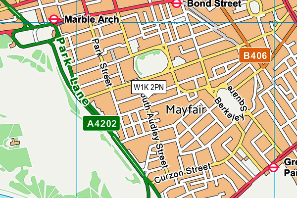 W1K 2PN map - OS VectorMap District (Ordnance Survey)