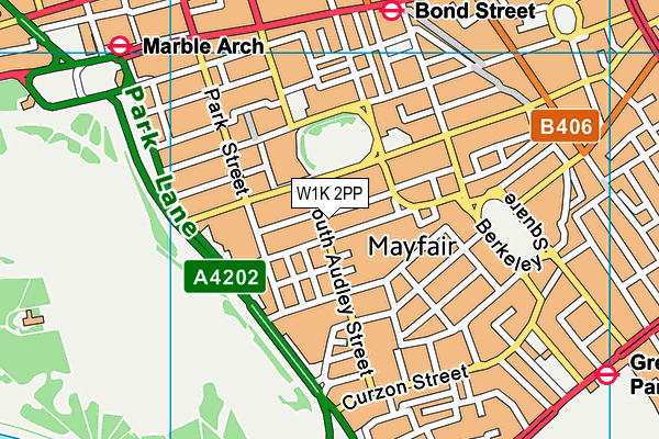 W1K 2PP map - OS VectorMap District (Ordnance Survey)