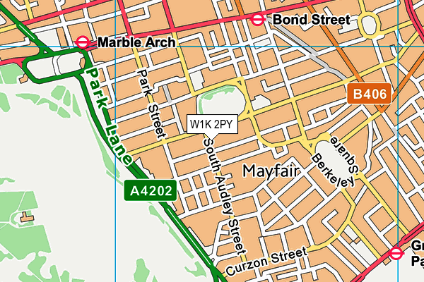 W1K 2PY map - OS VectorMap District (Ordnance Survey)