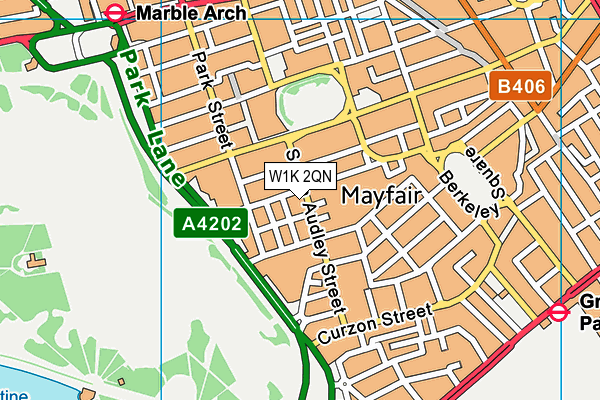 W1K 2QN map - OS VectorMap District (Ordnance Survey)