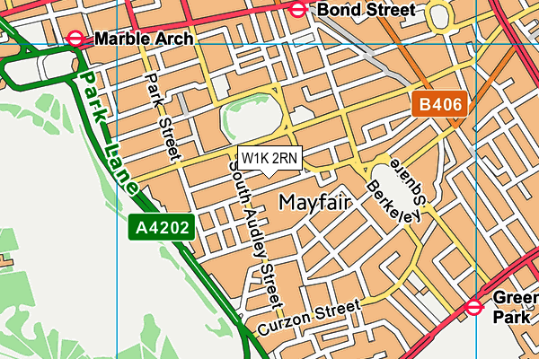 W1K 2RN map - OS VectorMap District (Ordnance Survey)