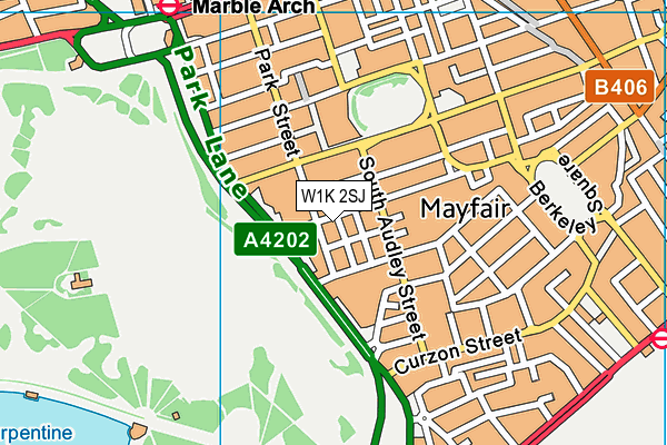 W1K 2SJ map - OS VectorMap District (Ordnance Survey)