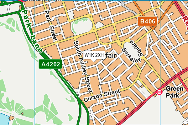 W1K 2XH map - OS VectorMap District (Ordnance Survey)