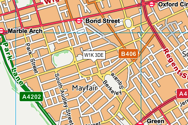 W1K 3DE map - OS VectorMap District (Ordnance Survey)