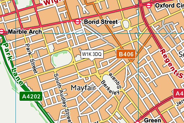 W1K 3DQ map - OS VectorMap District (Ordnance Survey)