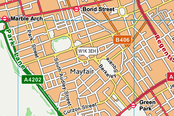 W1K 3EH map - OS VectorMap District (Ordnance Survey)