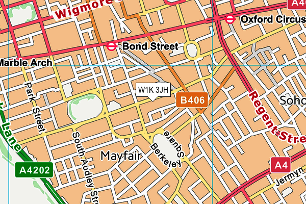 W1K 3JH map - OS VectorMap District (Ordnance Survey)