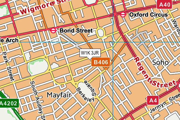 W1K 3JR map - OS VectorMap District (Ordnance Survey)