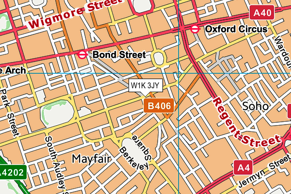 W1K 3JY map - OS VectorMap District (Ordnance Survey)