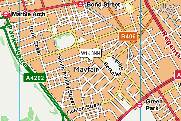 W1K 3NN map - OS VectorMap District (Ordnance Survey)